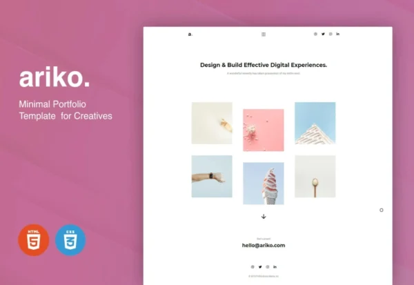 ariko-minimal-portfolio-template-for-creatives