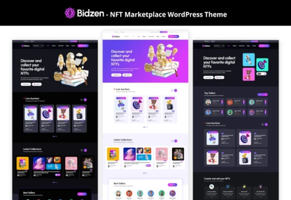 bidzen-nft-marketplace-wordpress-theme