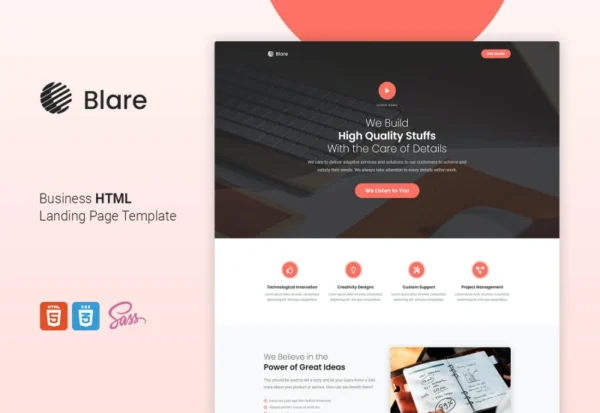 blare-clickthrough-html-landing-page-template-2