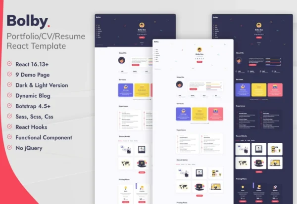 bolby-react-personal-portfolio-cv-resume-template