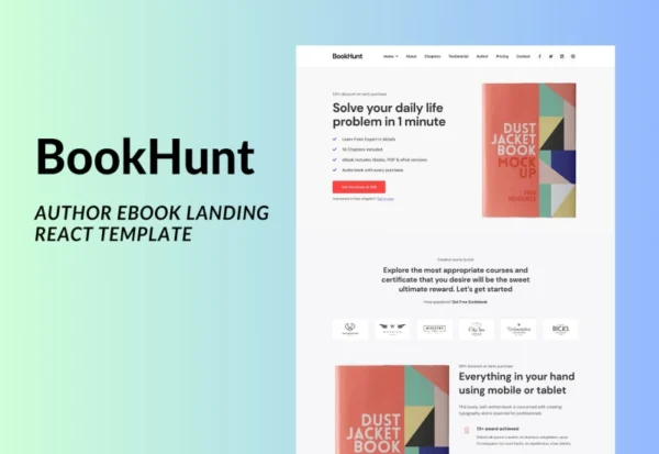 bookhunt-author-ebook-landing-react-template-2