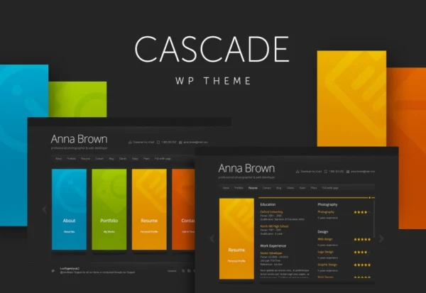 cascade-personal-vcard-wordpress-theme