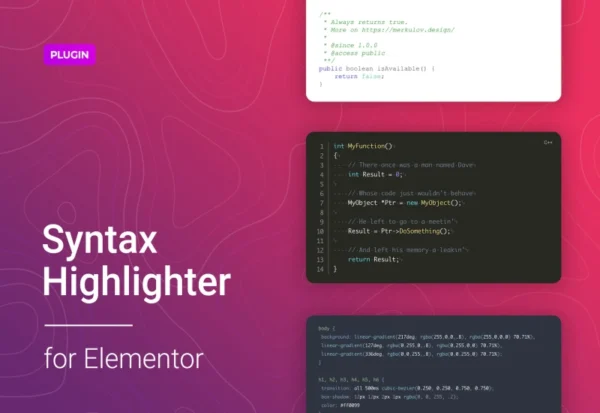 code-syntax-highlighter-for-elementor