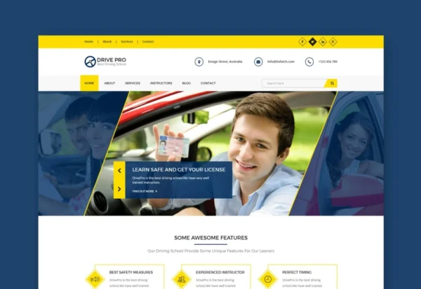 drive-pro-driving-school-html-template