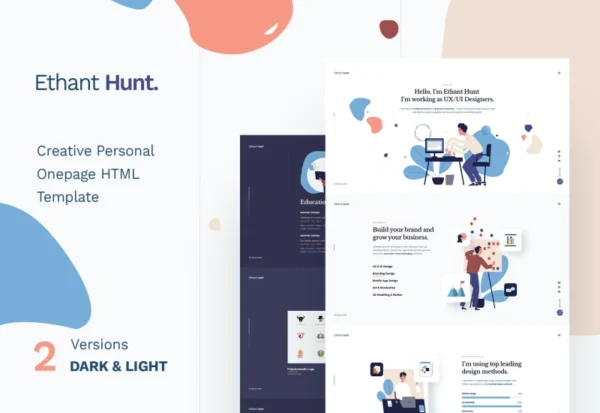 ethant-hunt-personal-onepage-wordpress-theme