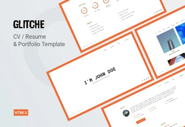 glitche-cv-resume-template