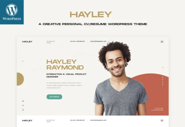 hayley-personal-cv-resume-wordpress-theme