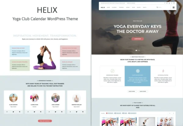 helix-yoga-club-calendar-wordpress-theme-2