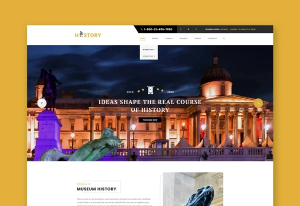 history-museum-exhibition-html-template