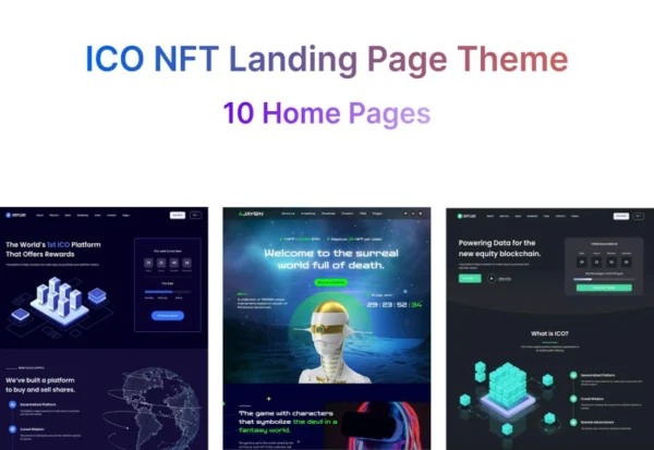 ico-nft-ai-landing-page-template-cryptlight