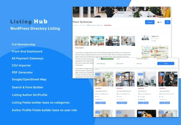 listinghub-wordpress-business-directory-listing