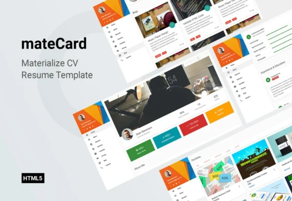 matecard-materialize-cv-resume-template