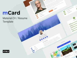 mcard-material-cv-resume-template