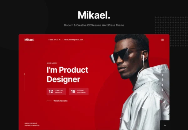 mikael-modern-creative-cv-resume-wp-theme