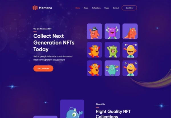 monteno-nft-portfolio-tailwind-css-template
