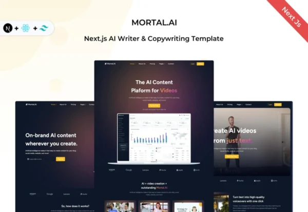 mortal-next-js-ai-writer-copywriting-template