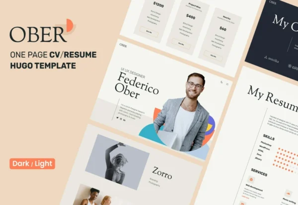 ober-cv-resume-personal-portfolio-hugo-theme