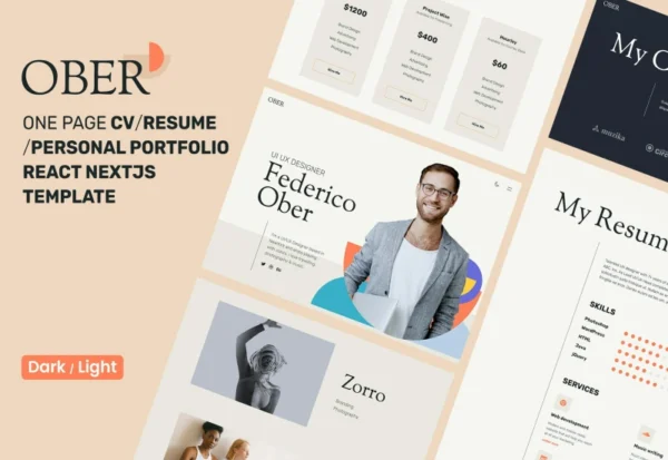 ober-personal-portfolio-react-template