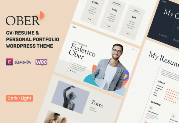 ober-personal-portfolio-resume-wordpress-theme