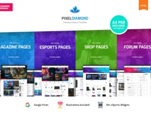 pixel-diamond-html-esports-and-magazine