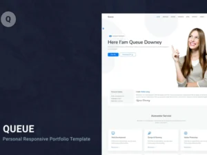 queue-tailwind-css-personal-portfolio-template