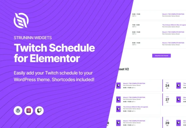 struninn-twitch-schedule-elementor-widget