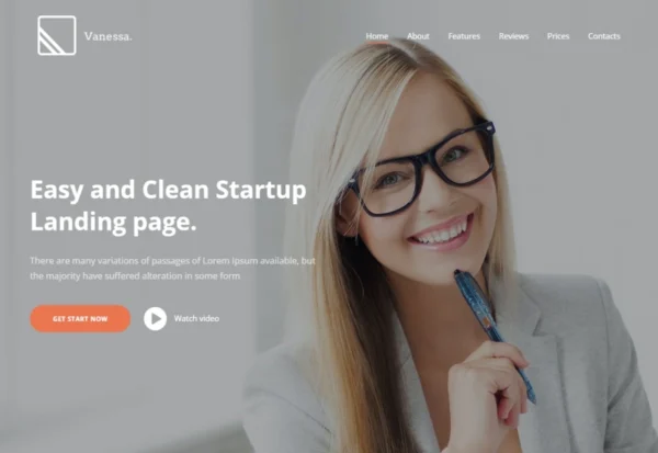 vanessa-startup-landing-page-wordpress-theme