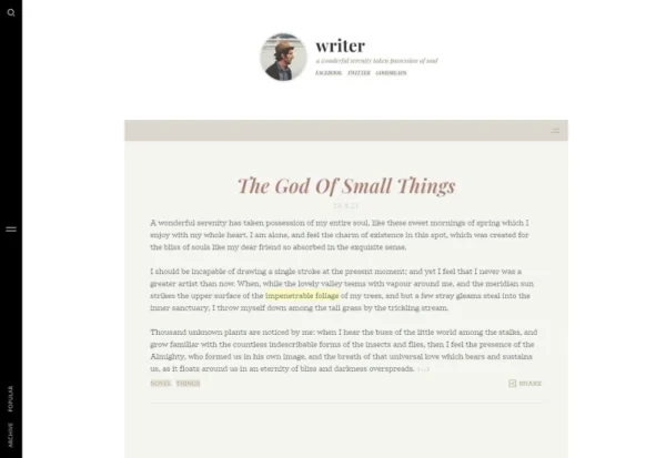 writer-minimal-personal-blogger-theme