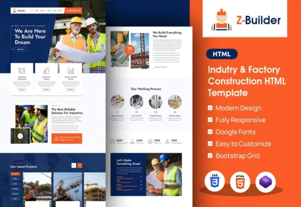 z-builder-construction-elementor-html-template